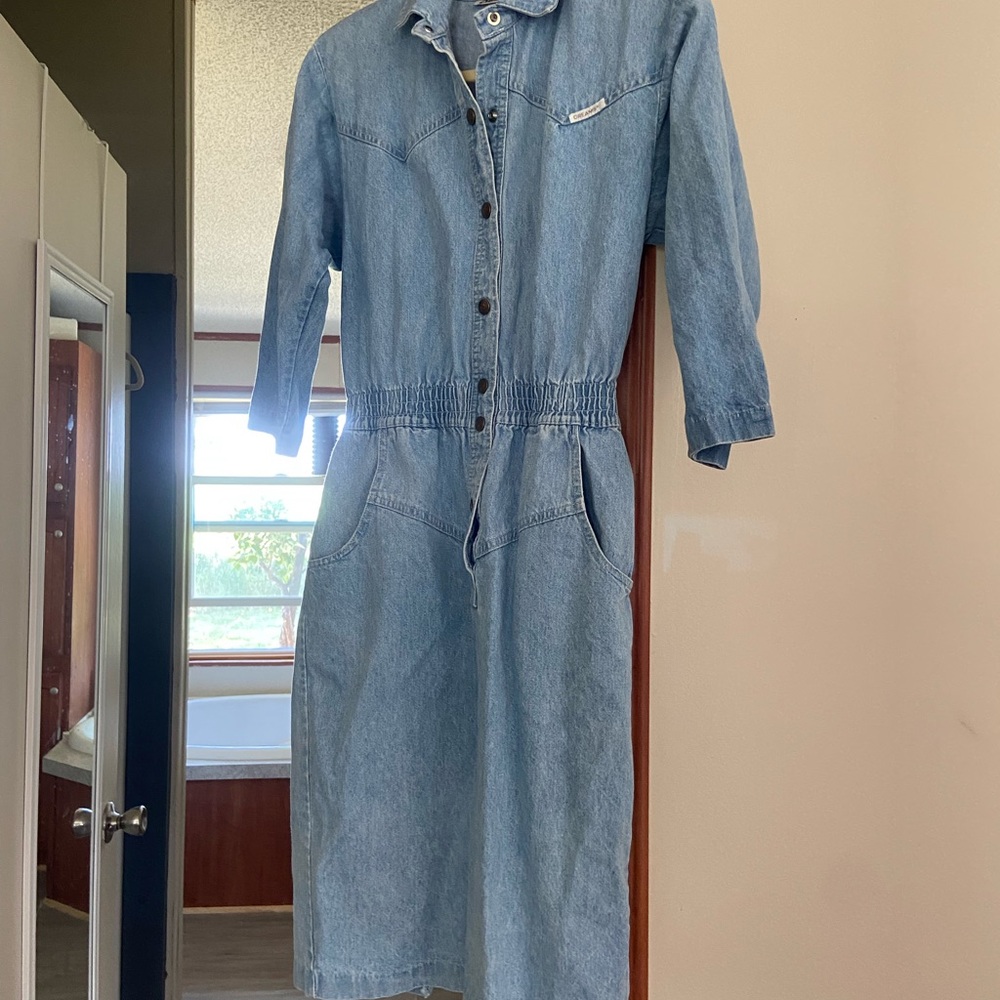Denim Button-Up Dress